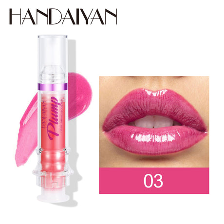 HANDAIYAN PLUMP & POUT Lip Plumping Booster Gloss, High Shine for Plumper Looking Lips,Extreme Shine Crystal Volume Lip Oil - V.I.P Digital Presence