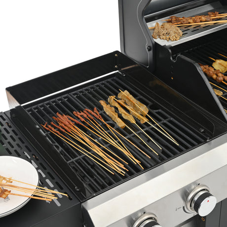 2+2 multifunctional gas barbecue grill and covered grill combination for outdoor cooking - barbecue, barbecue, pizza. - V.I.P Digital Presence