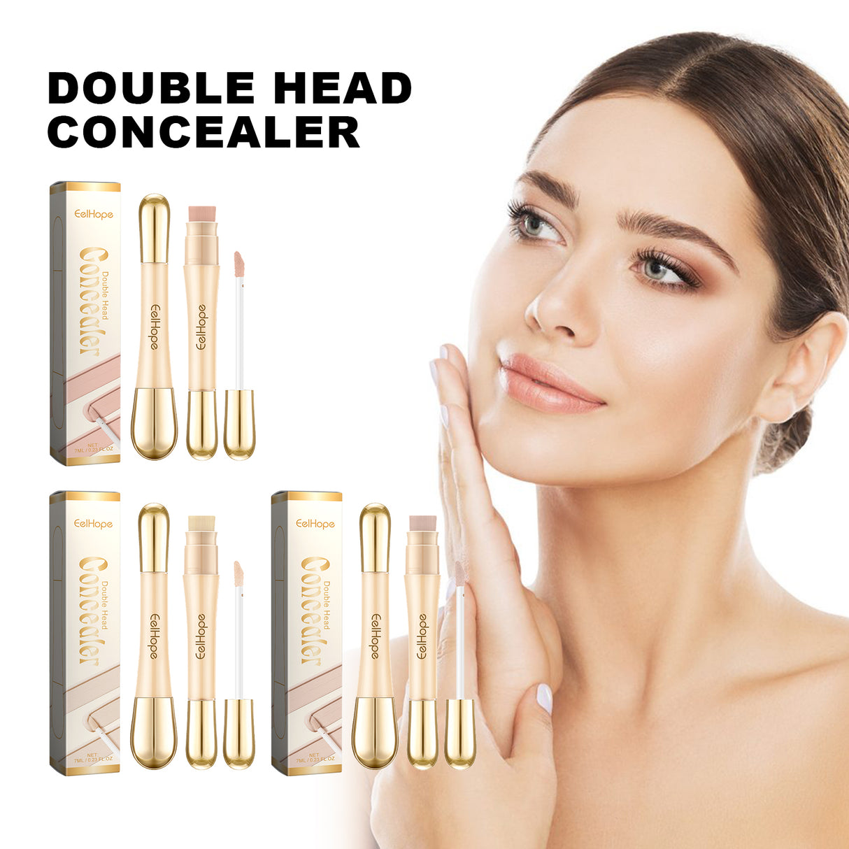 Double Head Concealer, Brightening And Waterproofing Concealer Stick - V.I.P Digital Presence