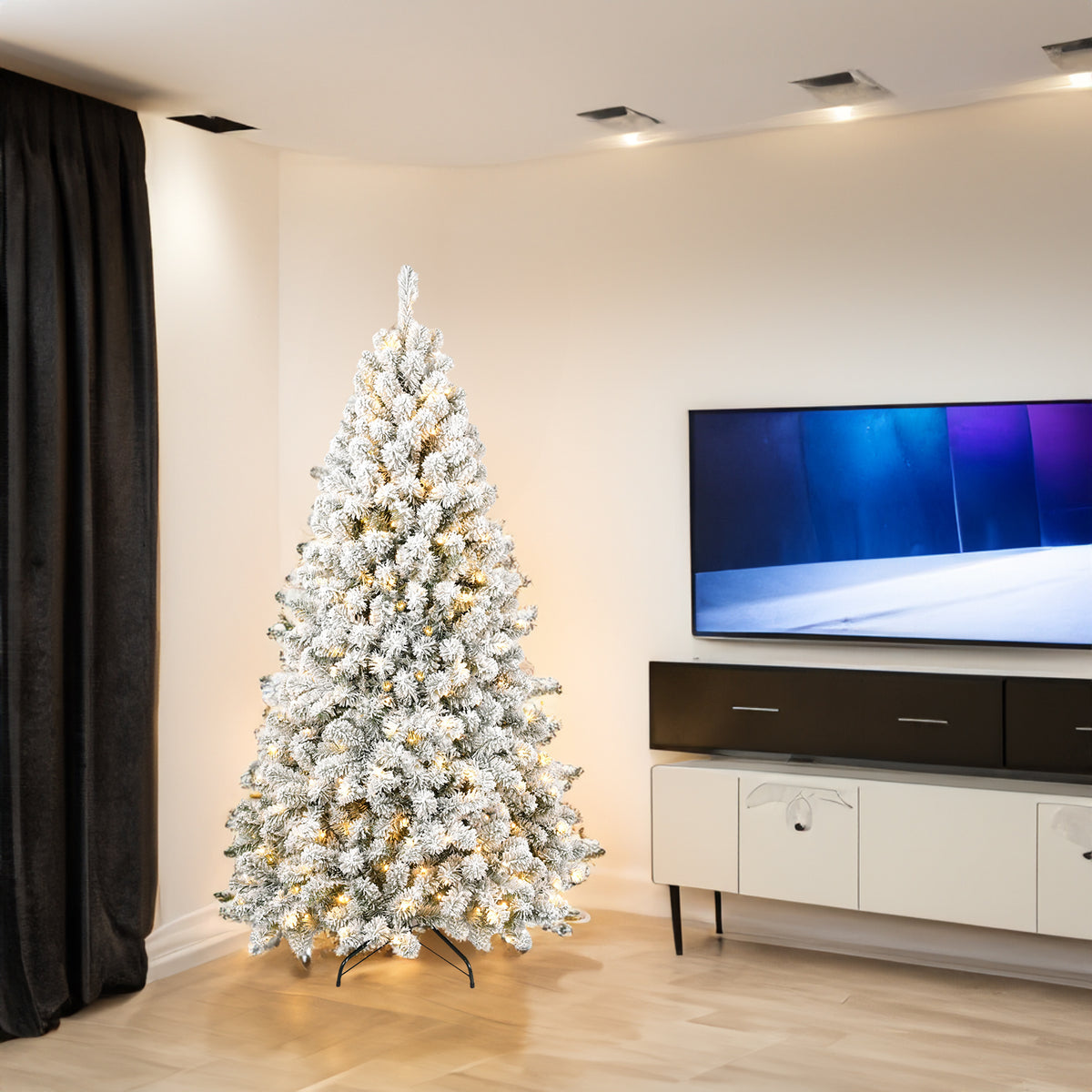 6FT PVC Memory Wire Christmas tree (With Light) - V.I.P Digital Presence