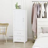 Tall bathroom storage cabinet with two drawers and adjustable shelves for independent storage - V.I.P Digital Presence