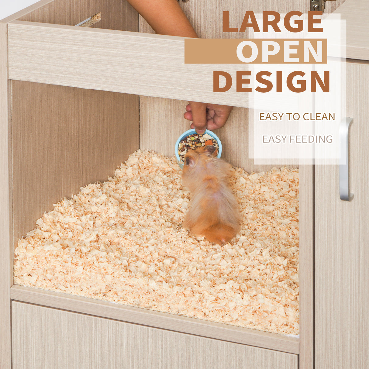 Guinea pig cage, 4 layers of hamster cage wood, with storage cabinet, mouse cage, openable top, acrylic window ，X-Large - V.I.P Digital Presence