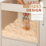 Guinea pig cage, 4 layers of hamster cage wood, with storage cabinet, mouse cage, openable top, acrylic window ，X-Large - V.I.P Digital Presence