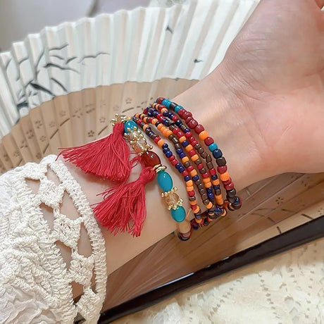Tassel Rice Bead Bracelet - V.I.P Digital Presence