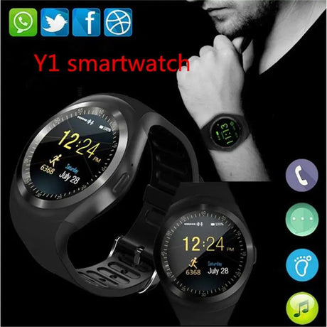 Bluetooth Y1 Smart Watch Relogio Android SmartWatch Phone Call GSM Sim Remote Camera Information Display Sports Pedometer - V.I.P Digital Presence