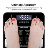 Bluetooth smart scale with app, full-body analysis, iOS/Android, 180kg, high-precision for fitness. - V.I.P Digital Presence