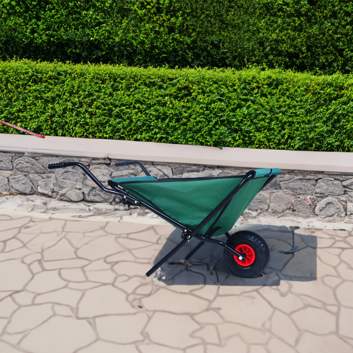 Folding unicycle 176 pounds folding yard unicycle heavy-duty Oxford cloth green lawn bicycle 10 inch inflatable tires - V.I.P Digital Presence