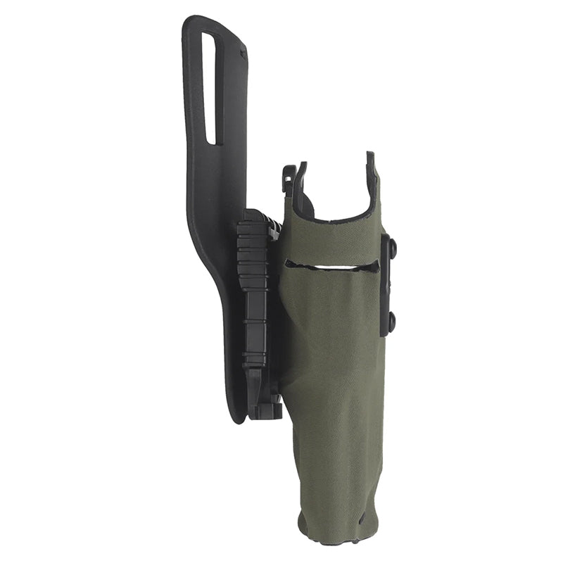 6354DO Left - handed Tactical Pistol Glock 17 Holster with X300U - A QLS Adapter, Leg Shroud, Drop, and MHA Leg Strap Kit - V.I.P Digital Presence