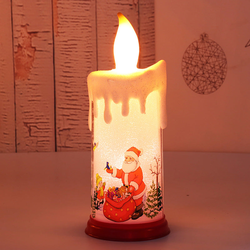 Christmas decoration candle light LED simulation flame candle Santa Claus snowman decoration night light - V.I.P Digital Presence