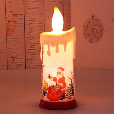 Christmas decoration candle light LED simulation flame candle Santa Claus snowman decoration night light - V.I.P Digital Presence