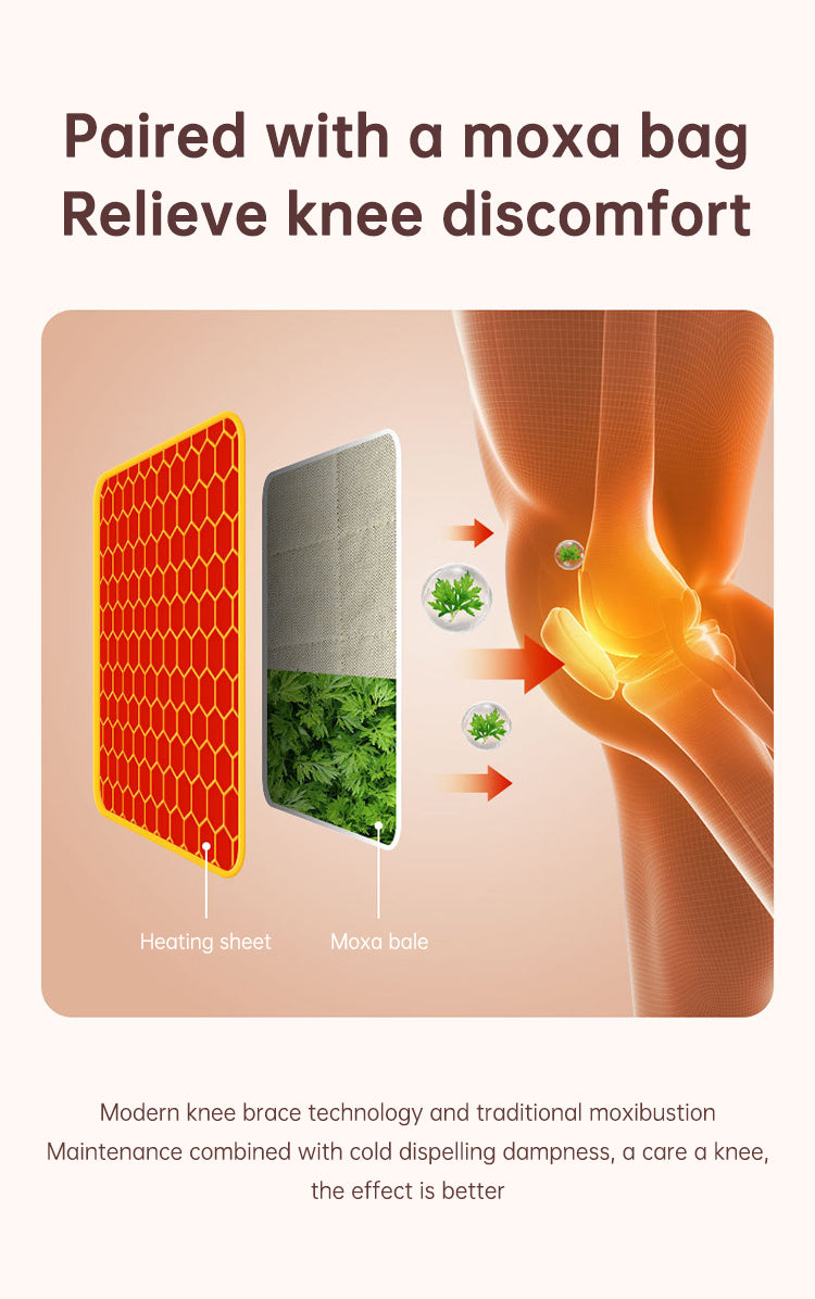 Electric heating knee massage instrument, vibration moxibustion, shoulder and elbow joint pain, hot compress knee massager for old cold legs - V.I.P Digital Presence