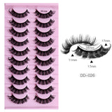 New DD Russian Large Roll Grafting Free False Eyelashes 10 Pairs Of Multi-Layer Thick Cross Mink Like Eyelashes - V.I.P Digital Presence