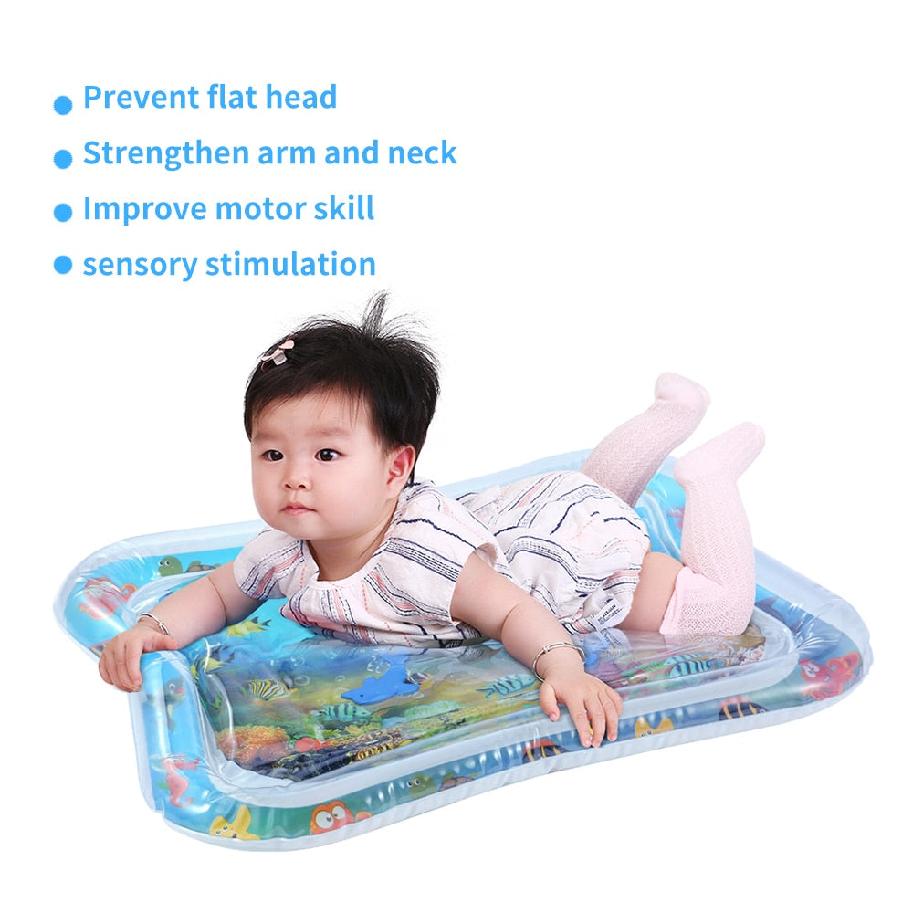 Baby Kids water play mat Inflatable thicken PVC infant Tummy Time Playmat Toddler Fun Activity Play Center water mat for babies - V.I.P Digital Presence