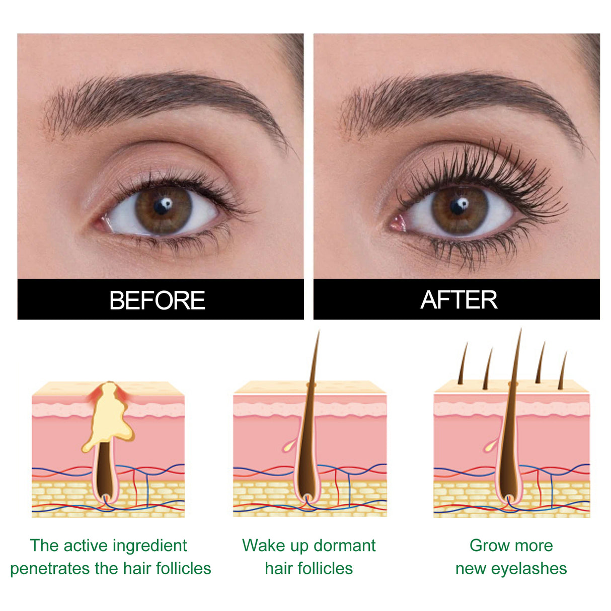 Mild Care Strengthening Eyelash Serum, Volute Thick Black Beautiful Slender Natural Gentle Not Easy To Stain Mascara - V.I.P Digital Presence