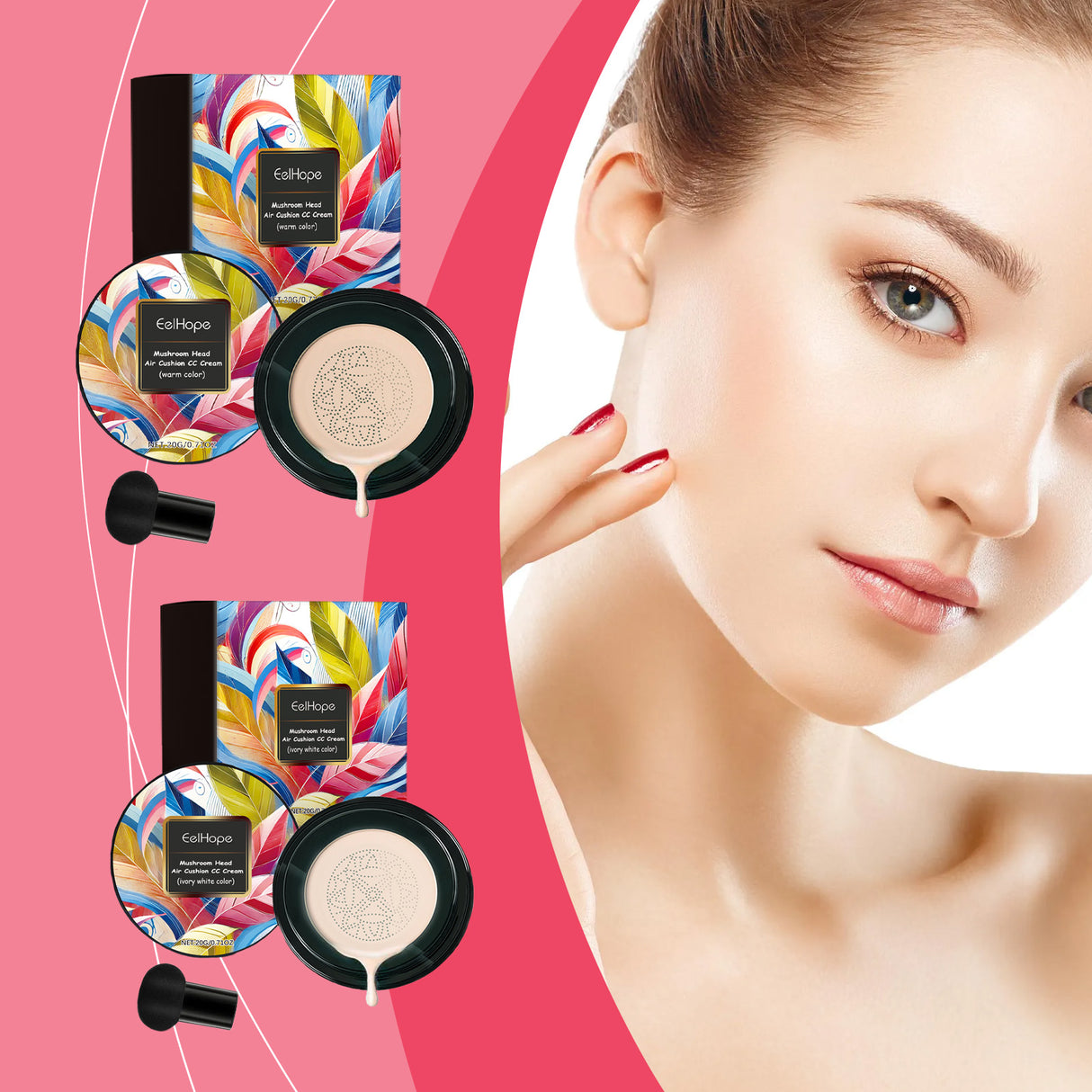 Mushroom Head Air Cushion Small Mushroom Air Cushion Easy To Apply Makeup Without Clogging Pores Moisturizing Natural Concealer - V.I.P Digital Presence