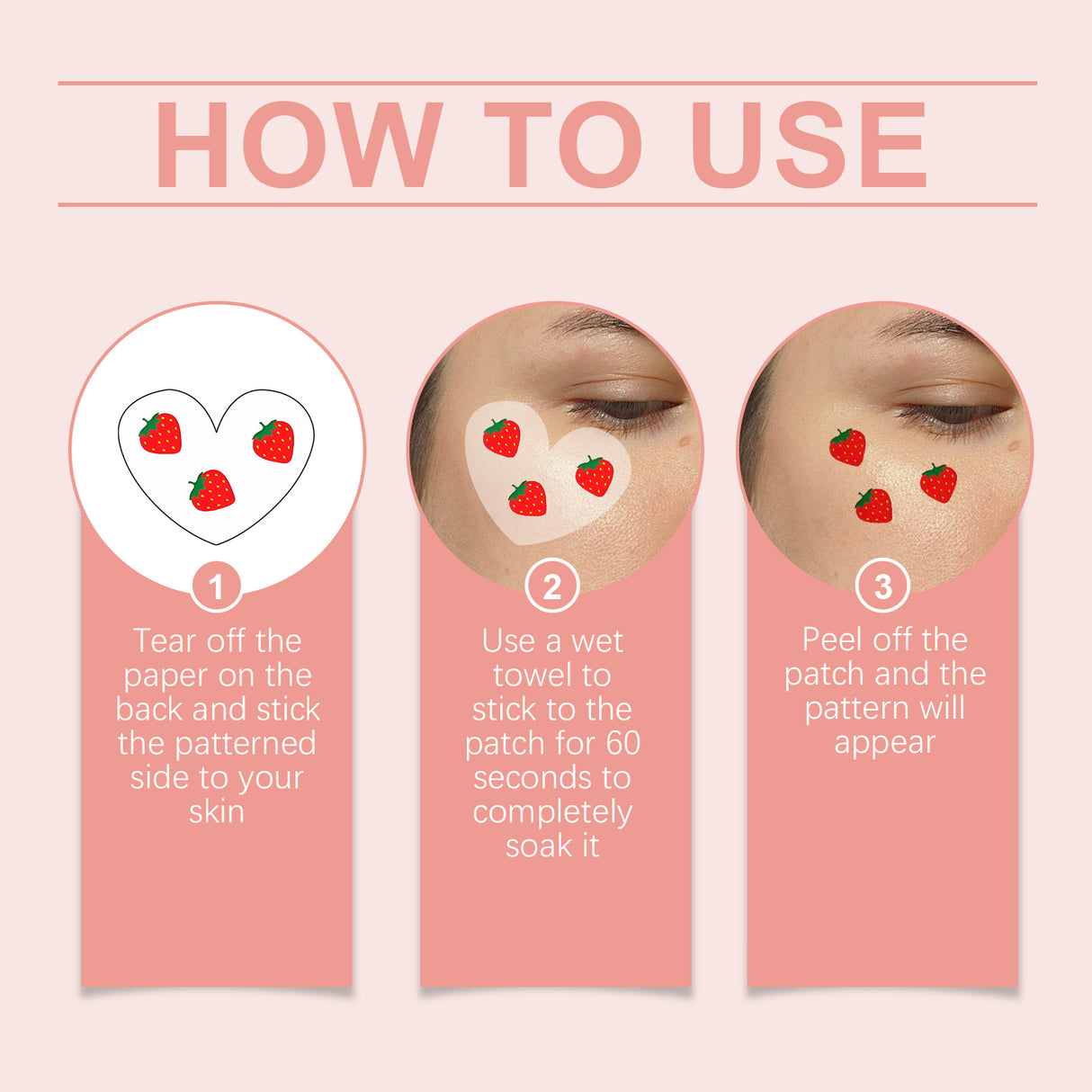 Strawberry Makeup Patch Pie Eye Makeup Patch Face Embellishment Patch Face Embellishment Strawberry Sticker - V.I.P Digital Presence