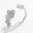 925 Sterling Silver Inlaid Zircon Open Ring - V.I.P Digital Presence