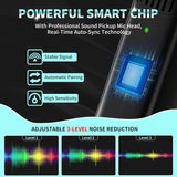 Charging case wireless lavalier microphone 1-to-2 live broadcast 2.4G noise cancelling microphone - V.I.P Digital Presence