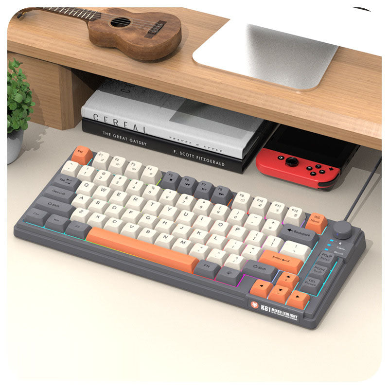 K81 gaming wired keyboard MDA ball cap three tone luminous desktop laptop - V.I.P Digital Presence