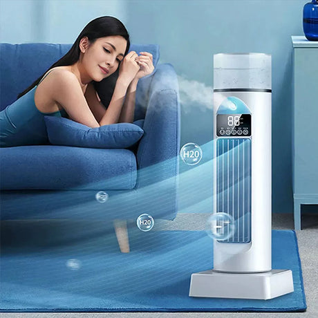 2025 NEW Portable Tower Fan – 6 Wind Speeds, Mist Bladeless, for Bedroom/Living Room/Office - V.I.P Digital Presence