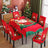 Christmas Waterproof Printed Tablecloth Restaurant Home Printed Chair Cover Christmas Tablecloth Chair Cover Decorative Set - V.I.P Digital Presence