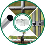 Large dome shaped walk-in fence cage metal chicken coop with waterproof and UV resistant cover, pipe diameter 1 inch - V.I.P Digital Presence