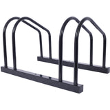 2 bicycle parking racks 22-28 inch wheel supports, maximum tire width 2.15 inches, black painted - V.I.P Digital Presence