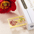 Stainless steel colored birthday flower bookmark personalized DIY hollow out style drip oil letter graduation gift - V.I.P Digital Presence