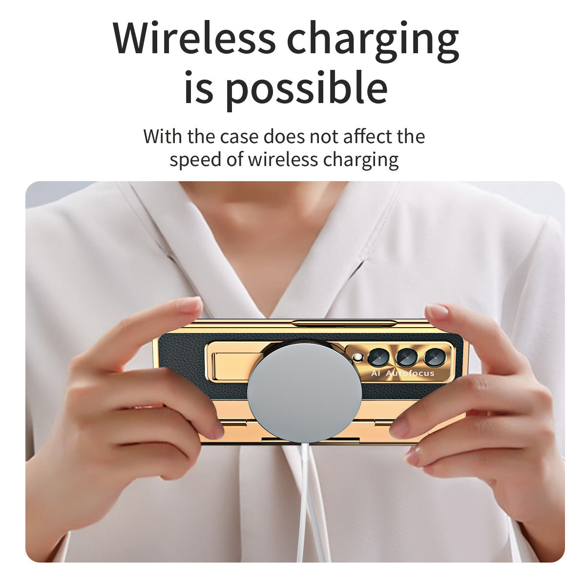 Samsung zfold 5 phone case FOLD4 folding screen flat hinge plain leather all inclusive anti fall protective case W22 is suitable - V.I.P Digital Presence