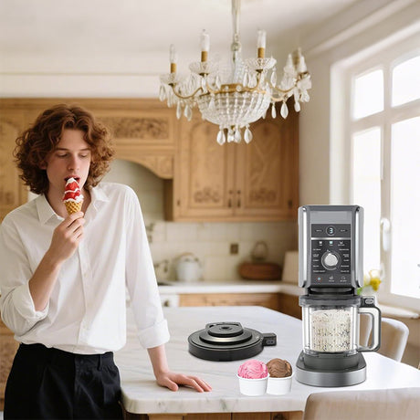 Outer bowl lid for Ninja NC501 NC500 ice cream maker, compatible with NC500 series. - V.I.P Digital Presence