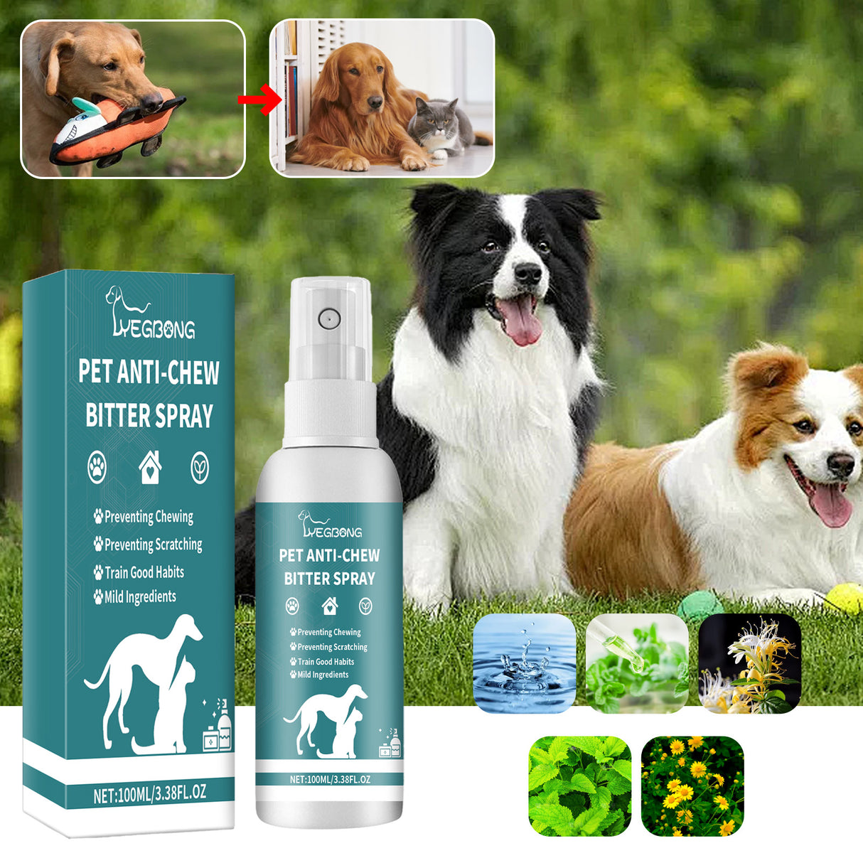 Corrective Chewing Spray For Pets, Anti-Cat/Dog Scratching Sofa Chewing Pet Behavior Modification Spray - V.I.P Digital Presence