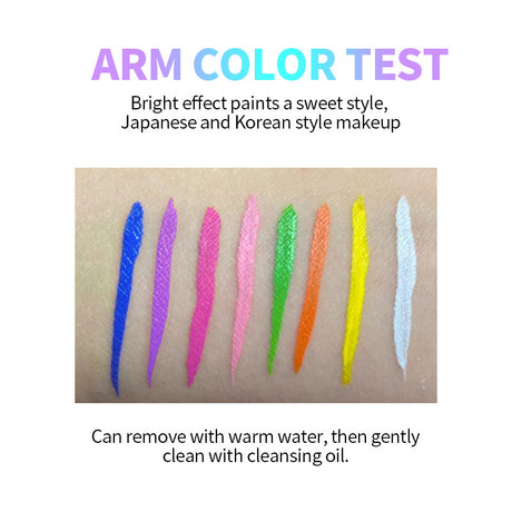Fit Colors Fluorescent Color Liquid Eyeliner 8 Colors Waterproof Sweat-proof Quick-Drying Color Eyeliner Set - V.I.P Digital Presence