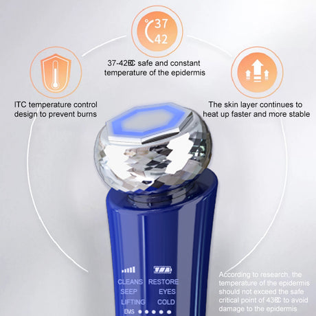Portable Microcurrent Facial Device Lifting Tighten Wrinkle Removal Skin Care Whitening Handheld Facial Massager - V.I.P Digital Presence