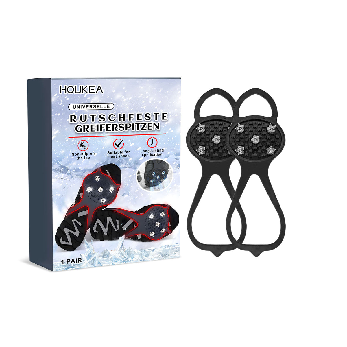 Universelle Rutschfeste Greiferspitzen, Outdoor Crampons Snowshoe Cover Mountaineering Sports Fall Easy To Wear And Take Off Shoe Cover - V.I.P Digital Presence