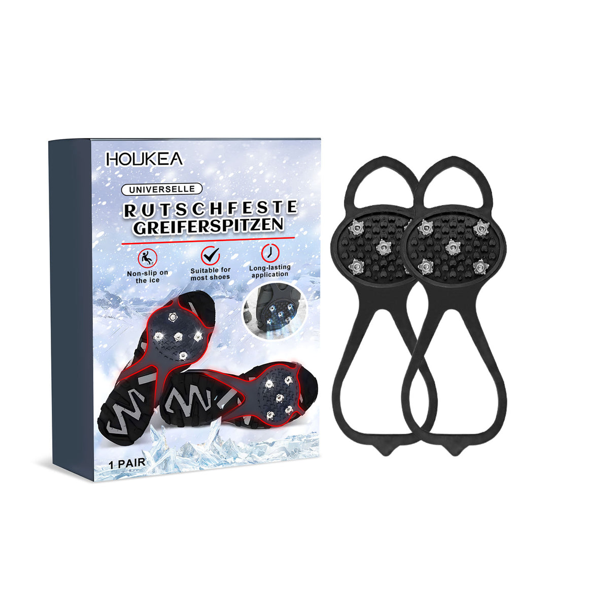 Universelle Rutschfeste Greiferspitzen, Outdoor Crampons Snowshoe Cover Mountaineering Sports Fall Easy To Wear And Take Off Shoe Cover - V.I.P Digital Presence