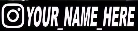 New Car Sticker User Name Custom Personalized Vinyl Decals Motorcycle For Customization Needs Remarks Car Sticker - V.I.P Digital Presence