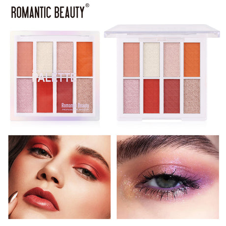 Romantic Beauty Matte Small Plate Portable Eyeshadow Makeup INS8 Color Eyeshadow Palette - V.I.P Digital Presence