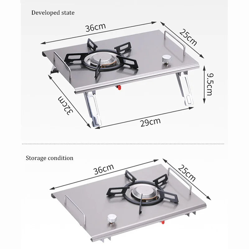 Camping Gas Stove Foldable IGT Gas Stove 4000W Stainless Steel Camping Table Stove Portable Outdoor Picnic Desktop Furnace - V.I.P Digital Presence