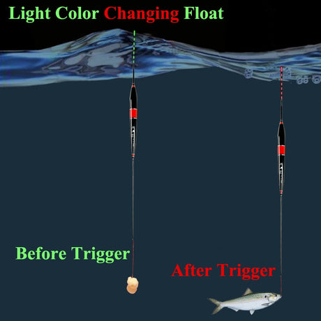 Smart Fishing Float Bite Alarm Fish Bite Bait LED Light Color Change Automatic Night Electronic Changing Buoy Strike Intelligent - V.I.P Digital Presence