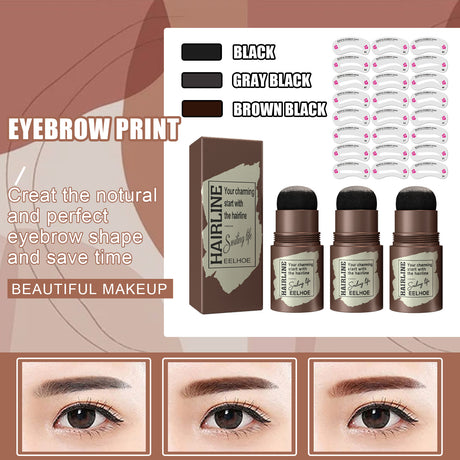 One Step Brow Stamp Shaping Kit Hairline Eyebrow Print Eyebrow Patch Repair Hairline Eyebrow Print - V.I.P Digital Presence