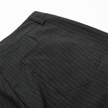 Vertical Striped Casual Trousers Men's Dress Pants Fashion Design Pleated Draped Cool Loose Straight Wide-Leg Long Pants - V.I.P Digital Presence