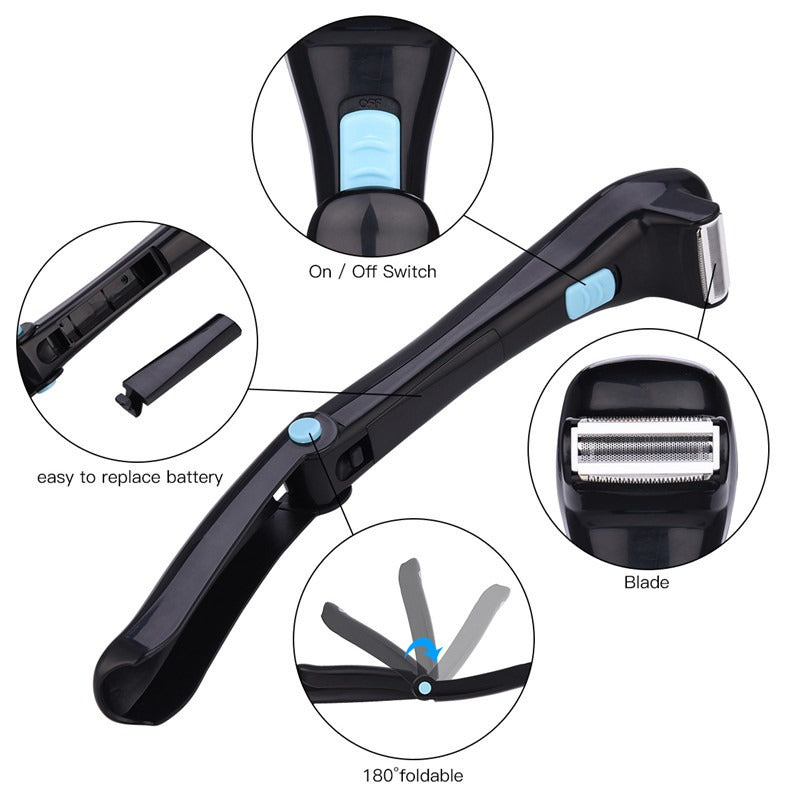 Back shaver handle foldable shaver Men's back shaver Retractable shaver - V.I.P Digital Presence