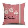 Pink cartoon Christmas linen pillowcase, sofa cushion, home goods pillowcase - V.I.P Digital Presence