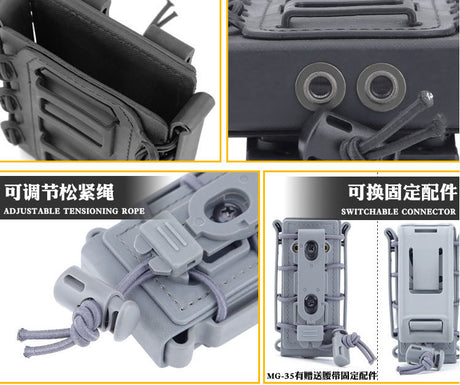 Live CS Tactical Waist Hanging Box 5.56&7.62 Elastic Scorpion Quick Pull Outdoor Multi purpose Kit - V.I.P Digital Presence