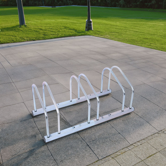 3 bicycle parking racks, 22-28 inch wheel supports, maximum tire width 2.15 inches, galvanized - V.I.P Digital Presence
