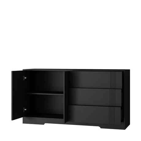 Modern kitchen buffet lockers with storage space, drawers and doors, and a large coffee bar with adjustable kitchen shelves - V.I.P Digital Presence