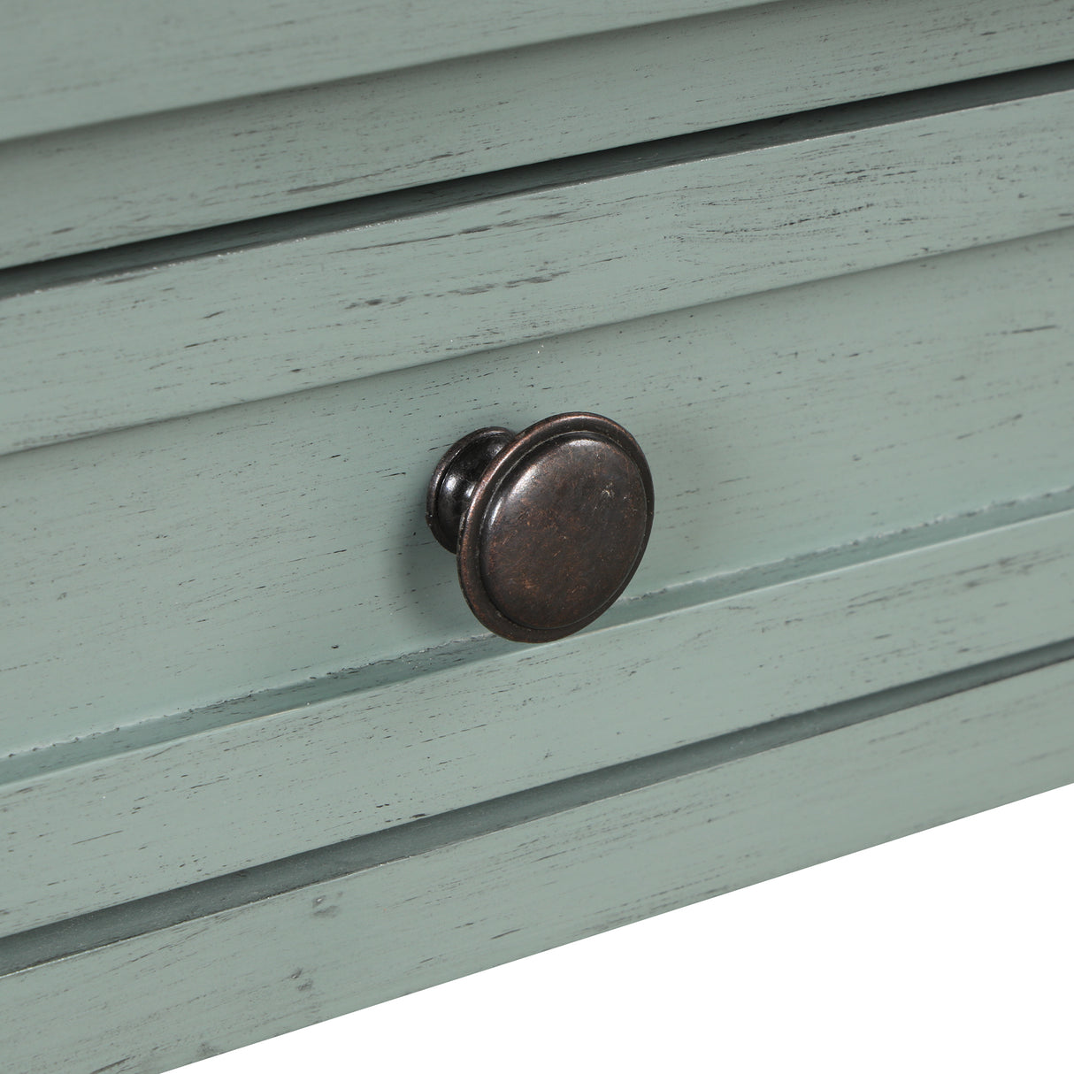 36'' Farmhouse Pine Wood Console Table Entry Sofa Table with 4 Drawers & 1 Storage Shelf (Retro Blue) - V.I.P Digital Presence