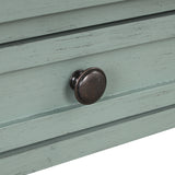 36'' Farmhouse Pine Wood Console Table Entry Sofa Table with 4 Drawers & 1 Storage Shelf (Retro Blue) - V.I.P Digital Presence