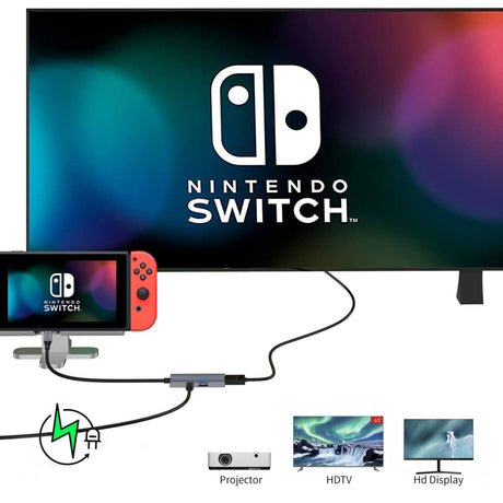 USB HUB docking station three in one C interface USB splitter Switch game console base HUB docking station - V.I.P Digital Presence