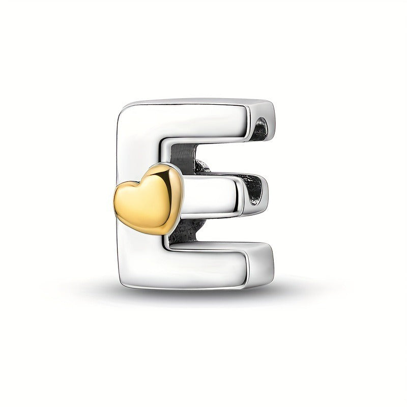 Copper Plated Silver English Letter Pendant Bead Bracelet Necklace Diy - V.I.P Digital Presence